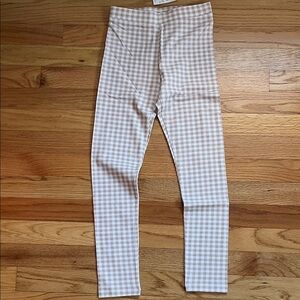 NWT Crewcuts Beige Checkered Leggings